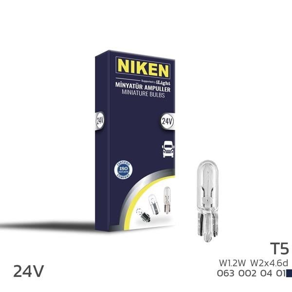 NIKEN 24V T5 AMPUL W1.2W W2x4.6d 10LU