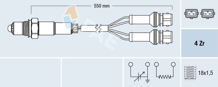 OKSİJEN SENSÖRÜ PEUGEOT P106 91>96 P306 94>01 CITROEN AX-ZXXANTIA 91-01 1.1 TU1 1.4 TU3 1.6 TU5