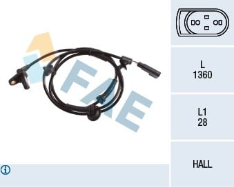ON ABS HIZ SENSORU SAG/SOL TRANSIT V347-V348 TT9 2.2 155PS 11>14 2.2 TDCI 2.4 TDCI 3.2 TDCI 06>14
