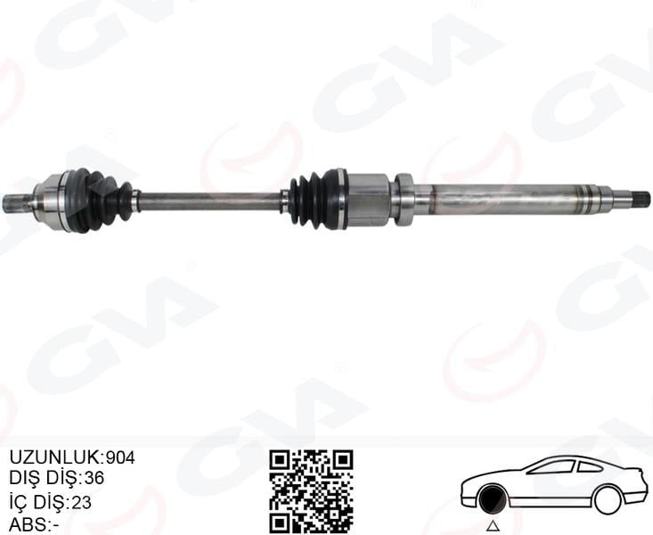 ON AKS KOMPLE SAG FOCUS II 1.6- 1.8 TI 04>11 C MAX 1.6 1.8 TI 05>11 BENZINLI VOLVO S40 II 1.6 05>12 V50 1.6 05>12