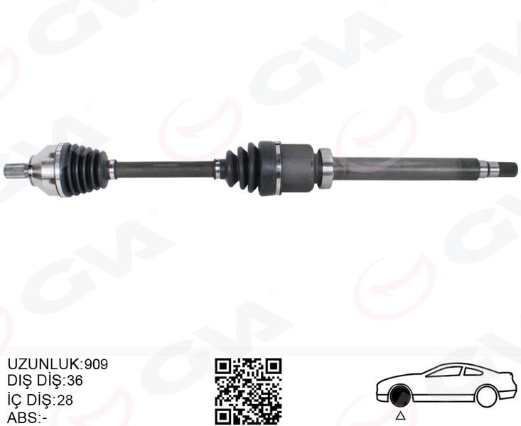 ÖN AKS KOMPLE SAG VOLVO V40 II 2.0 12> C30 2.0 12> C70 II 2.0 D 08>09 V50 2.0 06>12 OTOMATIK SANZIMAN