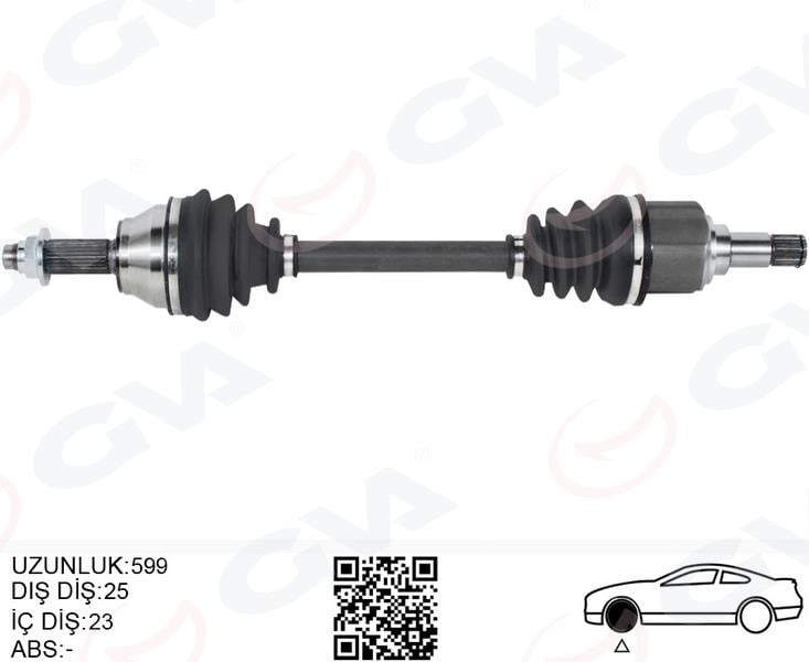 ÖN AKS KOMPLE SOL FORD ESCORT V / VI 1.6 HCS / 1.8 16V / 1.8D 90>95
