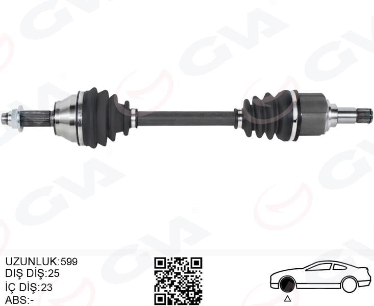 ÖN AKS KOMPLE SOL FORD ESCORT V / VI 1.6 HCS / 1.8 16V / 1.8D 90>95