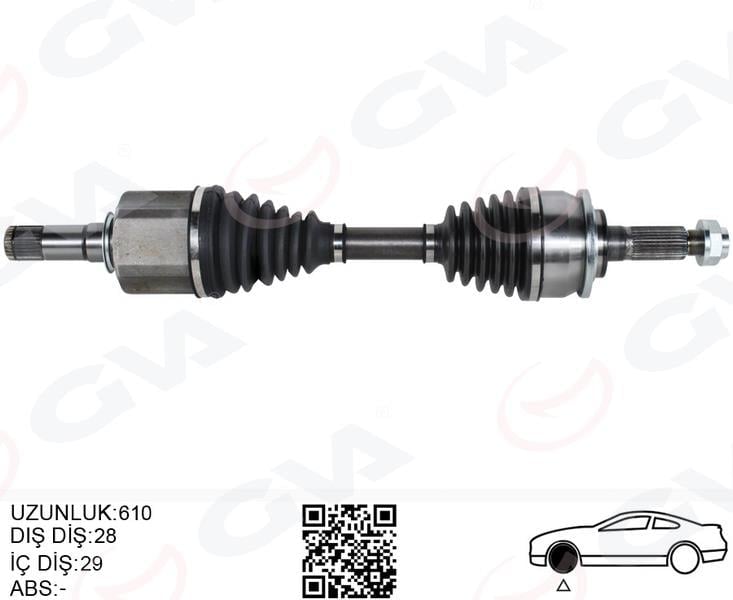 ÖN AKS KOMPLE SOL FORD RANGER TKE 11> 2.2 TDCI 4 4