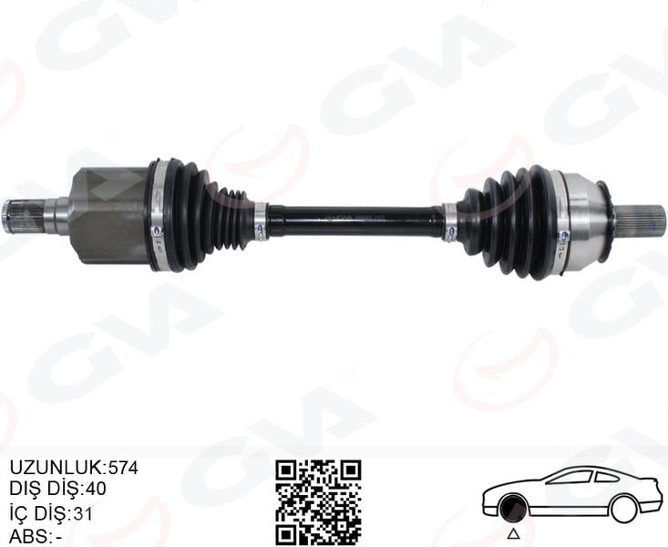 ÖN AKS KOMPLE SOL VOLVO S60 II 15> 2.0 D-T6-T5 S80 II D4-T6 15> V60 I 13>V70 III 13> OTOM. SANZIMAN