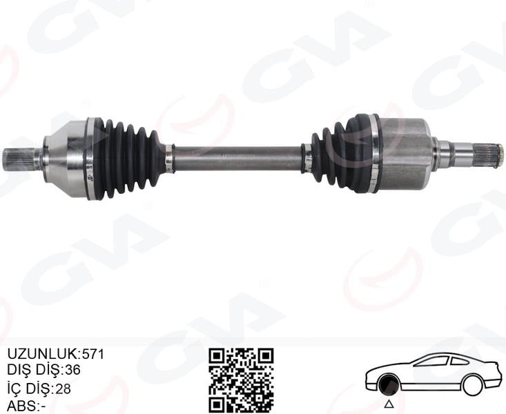 ÖN AKS KOMPLE SOL VOLVO V40 II 2.0 12> C30 2.0 12> C70 II 2.0 D 08>09 V50 2.0 06>12 OTOMATİK ŞANZIMAN