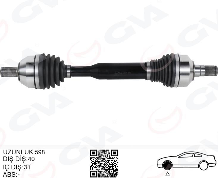 ÖN AKS KOMPLE SOL VOLVO XC60 I 10>15 D3-D4-T5-T6 XC60 II 15> D4 OTOMATİK ŞANZIMAN 8 VİTES