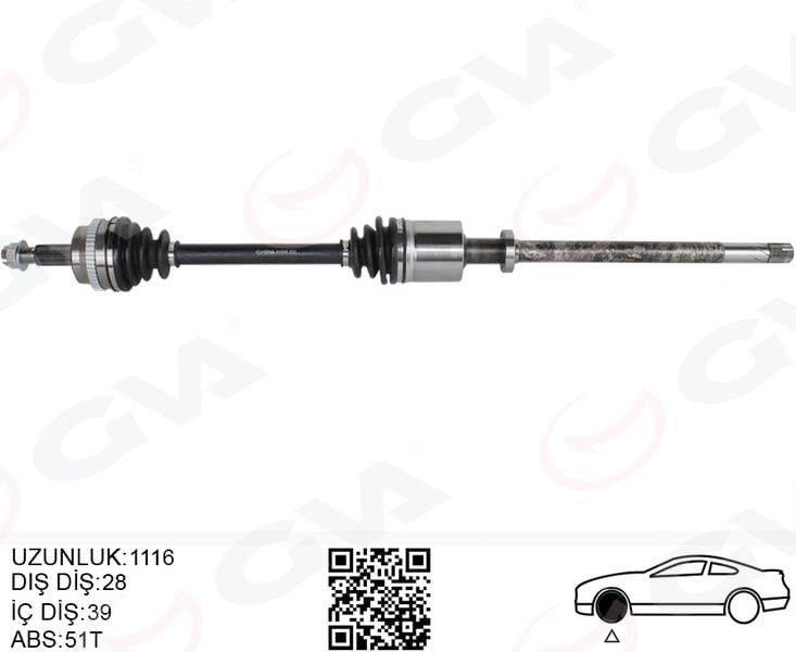 ÖN AKS SAĞ RENAULT MASTER II FD 2.5 DCI ABSLI 51 DIS 28X39 06-10