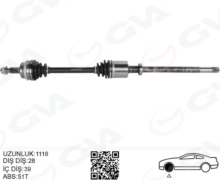 ÖN AKS SAĞ RENAULT MASTER II FD 2.5 DCI ABSLI 51 DIS 28X39 06-10