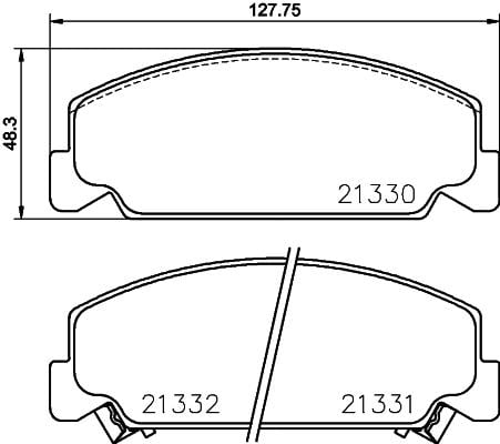 ÖN BALATA ACCORD 2.0I 88-92 CIVIC 1.6I 16V 4WD CRX 1.6 ESI 88-92 GDB764