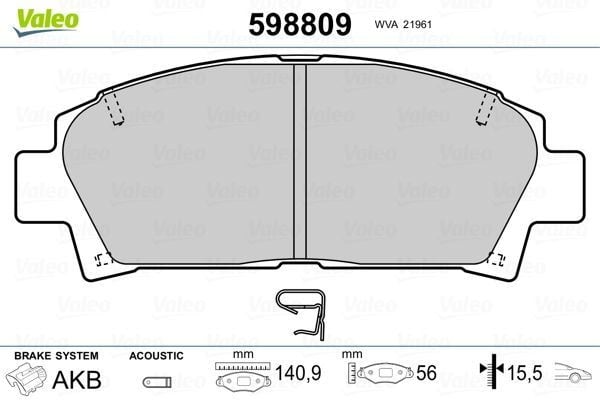 ÖN BALATA AVENSIS 1.8 VVT-I-2.0 VVT-I-2.0 D-4D 15 LİK