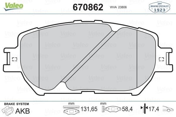 ÖN BALATA CAMRY 01-06