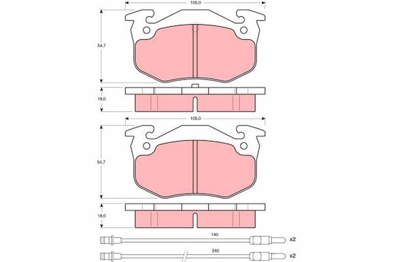 ÖN BALATA CITROEN BX 1.1-1.4 82-92 54.7x105x18