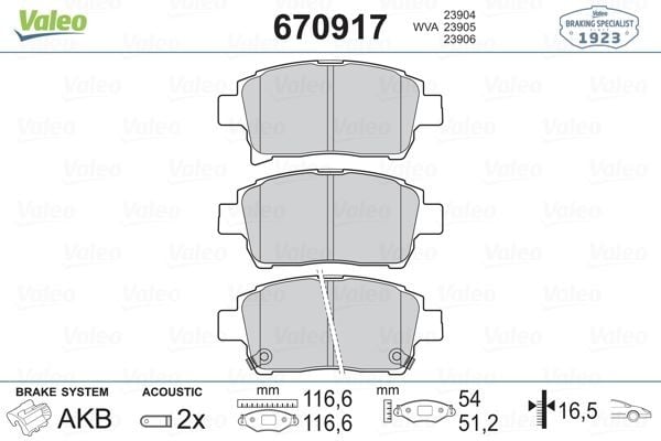 ÖN BALATA COROLLA 1.4 1.6 1.4VVTİ 1.6VVTİ 1.8 00-07 YARIS 1.3 1.5 1.4D-4D 99-9.05