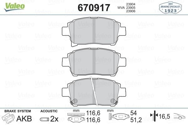 ÖN BALATA COROLLA 1.4 1.6 1.4VVTİ 1.6VVTİ 1.8 00-07 YARIS 1.3 1.5 1.4D-4D 99-9.05