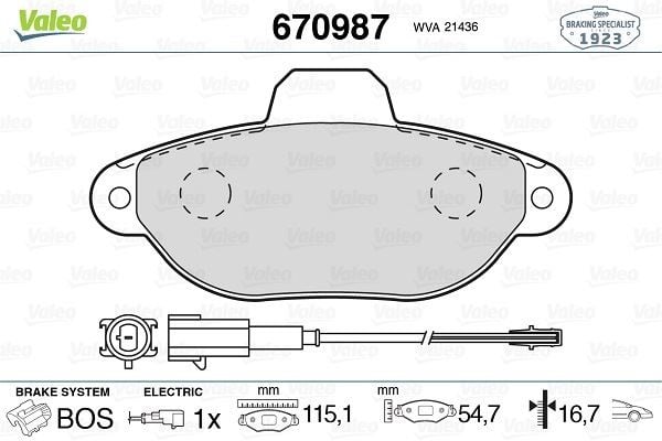 ÖN BALATA FİŞLİ FIAT PANDA 1.2 09 > PANDA 1.4 10 > 500 1.2 11/08 > FORD KA 1.2 2.09 >