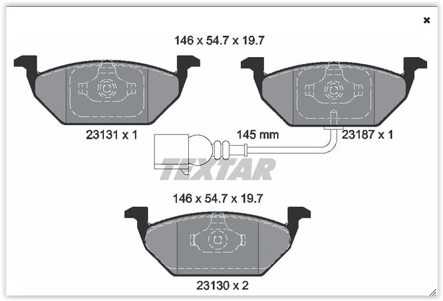 ÖN BALATA FİŞLİ KÜÇÜK GOLF4-GOLF5-JETTA-BORA-POLO-A3-LEON 97 >