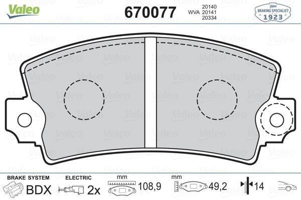 ÖN BALATA FİŞLİ R12 C15 VISA 82-91