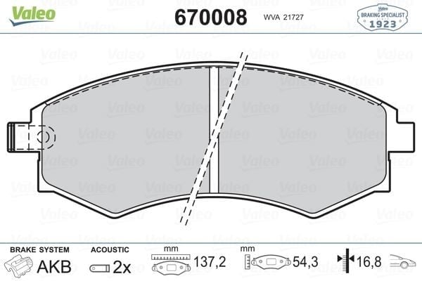 ÖN BALATA HYUNDAI ELANTRA 1.6-1.8 12. 03 > SONATO II-III 1.8-2.0-2.4-3.0i 95-00