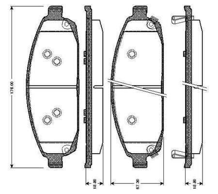 ÖN BALATA JEEP GRAND CHEROKEE II 2.7 CRD 01 >05 3.0CRD 5.7 V8 3.7 V6 4.7 05 >10 COMANDER 05-10