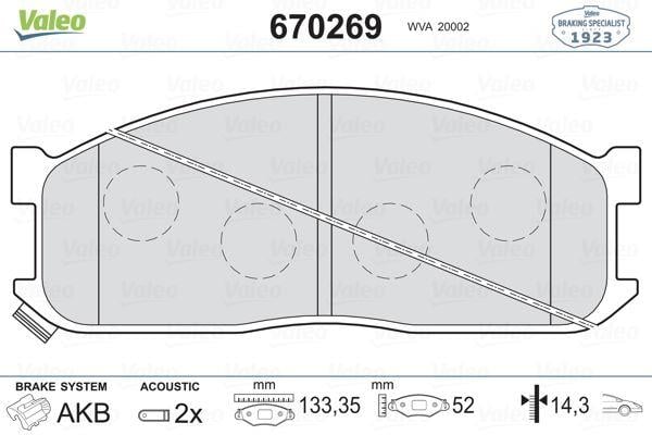 ÖN BALATA KIA BESTA 2.2D 96 > BESTA 2.7D 99 > MAZDA E2000 E2200 91-03