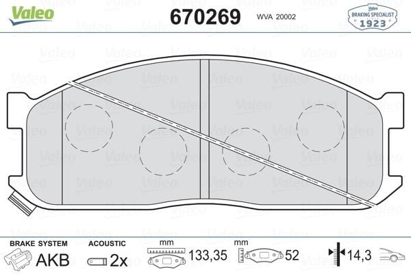 ÖN BALATA KIA BESTA 2.2D 96 > BESTA 2.7D 99 > MAZDA E2000 E2200 91-03