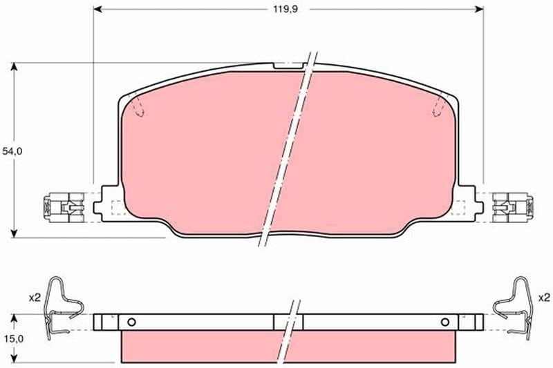 ÖN BALATA LEXUS 89-91 CAMRY 88-91 CARINA II 87-92 CELICA 89-93