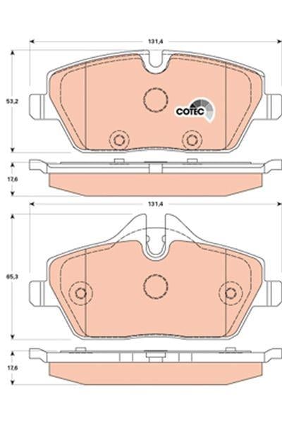 ÖN BALATA MİNİ R56 06-11 > R57 09 >11 > R59 12 > R55 07 >12 > R58 11 > ONE COOPER CLUBMAN RODSTAR