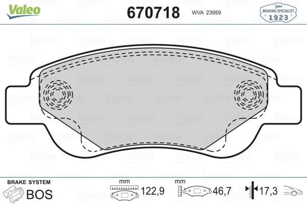 ÖN BALATA P107 06/05 > P108 14 >C1 1.0 1.4HDİ 6.05 > 1.0 1.2VTİ 14 > TOYOTA AYGO 1.0 1.4 HDİ 7.05 >