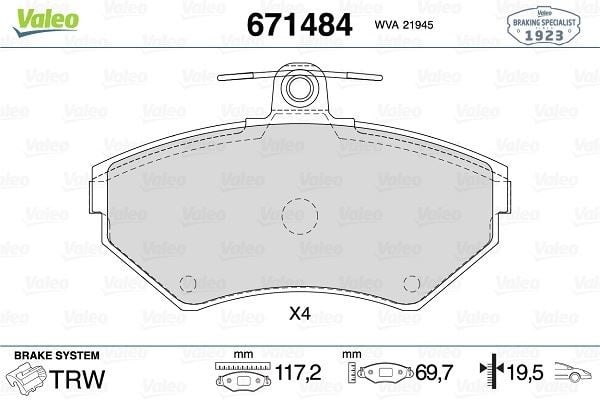 ÖN BALATA PASSAT 1.6-1.8 1.9TDİ 2.3 AUDI A4 1.6-1.8-1.9 TDI