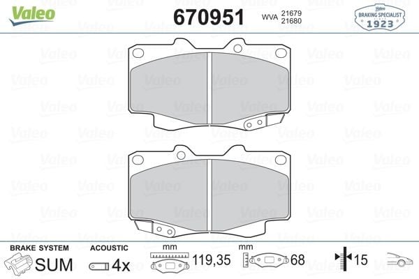 ÖN BALATA TOYOTA HILUX PICKUP 2.5D 2.5D-4D 3.0D-4D 01 >07 >