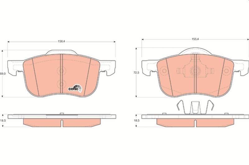 ÖN BALATA VOLVO S60 00-10 S80 98-06 V70 97-07 XC70 00-07 S70 97-00