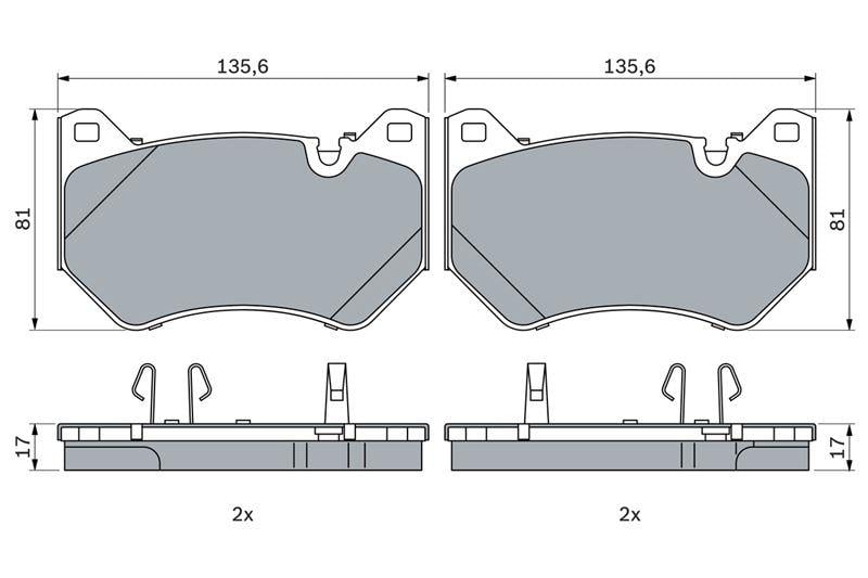 ÖN BALATA VOLVO XC60 D3 2015-17 D4 15-17 T5 2015-2017 T6 2013 > 156
