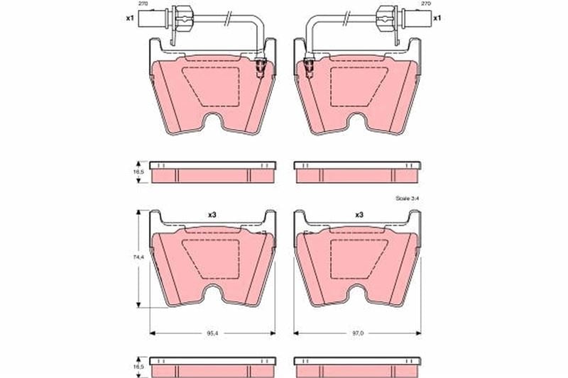ÖN BALATA VW PHOETON 6.0 W12 02 > 3.0V6 TDİ 07 >13 > 5.0 V10 TDI 02 > AUDI A6 RS6 02-05 18JNT