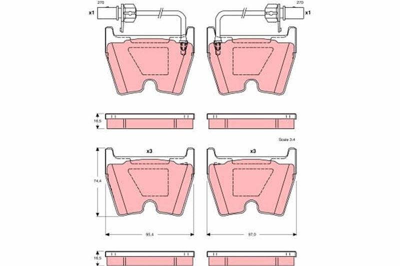 ÖN BALATA VW PHOETON 6.0 W12 02 > 3.0V6 TDİ 07 >13 > 5.0 V10 TDI 02 > AUDI A6 RS6 02-05 18JNT