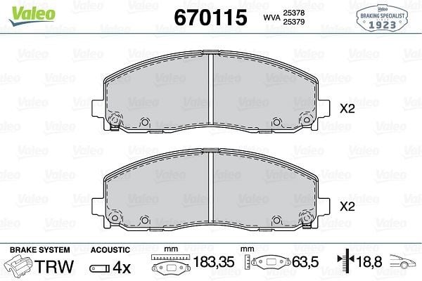 ÖN BALATASI FIAT FREEMONT 11>15 CHRYSLER GRAND VOYAGER V 11> 2.0D MTJ 3.6