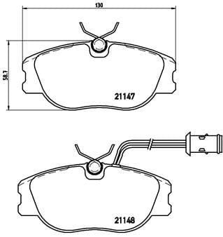 ÖN DİSK FREN BALATASI ALFA ROMEO 155 2.0/2.5/2.5D 01/92 - 12/97
