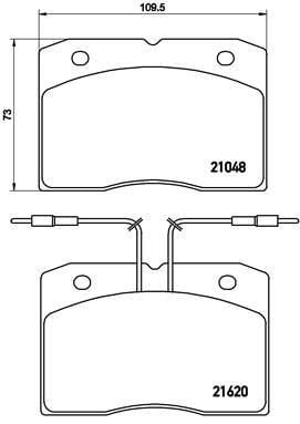 ÖN DİSK FREN BALATASI ALFA ROMEO AR8 2.4D/2.5D 03/86-12/89 IVECO DAILY 30.10 2.5D 01/90-01/96