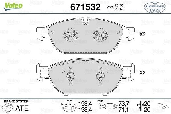 ÖN DİSK FREN BALATASI AUDI A6 2.0 05/11> AUDI A6 3.0 09/14> AUDI A6