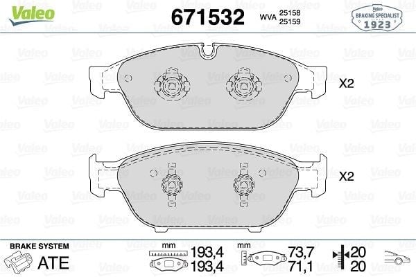 ÖN DİSK FREN BALATASI AUDI A6 2.0 05/11> AUDI A6 3.0 09/14> AUDI A6