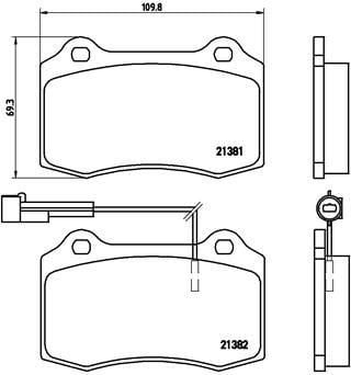 ÖN DİSK FREN BALATASI CHRYSLER VIPER 8.0 10/91-10/02 LANCIA DELTA INTEGRALE 2.0 11/89-10/94