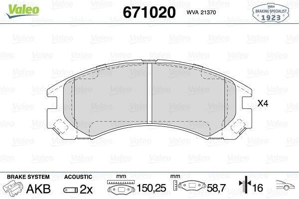 ÖN DİSK FREN BALATASI CITROEN C-CROSSER-PEUGEOT 4007 2.0/2.4/2.2D 02/07>