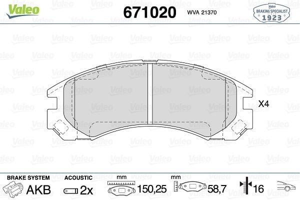 ÖN DİSK FREN BALATASI CITROEN C-CROSSER-PEUGEOT 4007 2.0/2.4/2.2D 02/07>