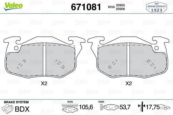 ÖN DİSK FREN BALATASI CITROEN SAXO 02/96 - 04/04 PEUGEOT 106 08/91 - 07/04