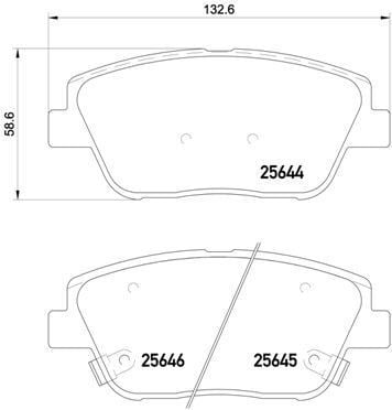 ÖN DİSK FREN BALATASI HYUNDAI ELANTRA 1.6/1.8 01.11 - KIA OPTİMA 1.7/2.0/2.4 06.10 -