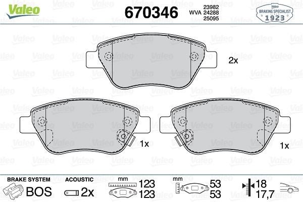 ÖN DİSK FREN BALATASI OPEL ADAM 1.2/1.4 10/12> VAUXHALL ADAM 1.2/1.4 10/12>