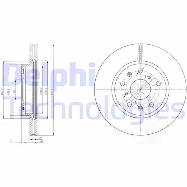ÖN FREN AYNASI FIAT SEDICI 06>14 SUZUKI SX4 07>10 280x22x47 5 DELİK