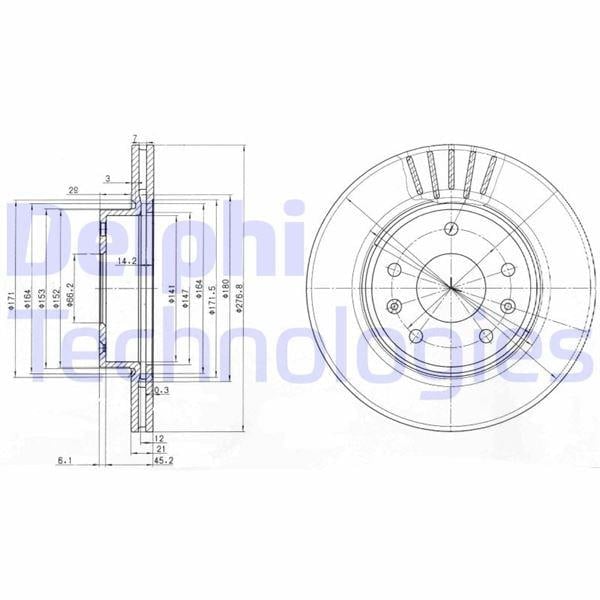 ÖN FREN AYNASI FREELANDER 2.0 TD4-1.8 16V-2.5 V6 1998-2006 277x20.9x5DLxHAVALI