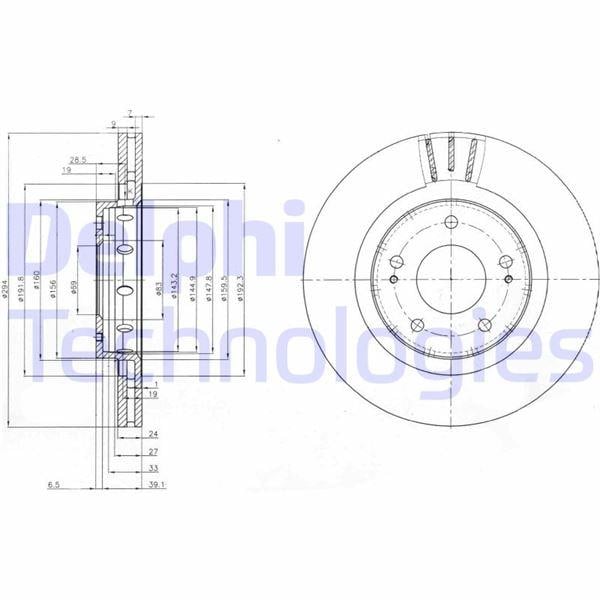 ÖN FREN AYNASI PEUGEOT P4007 07> CITROEN C-CROSSER 07> OUTLANDER 12> 294x24x22.4xHAVALI