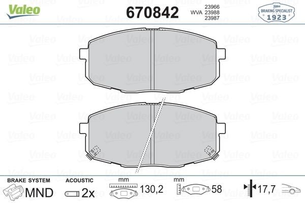 ÖN FREN BALATA HYUNDAI İ30 1.6L D4FB CRDi dizel 07-11 1.4L 1.6L benzinli 08-> / KIA CERATO 1.6L ben zinli 10-> / CEED 1.4L 1.6L benzinli 07->